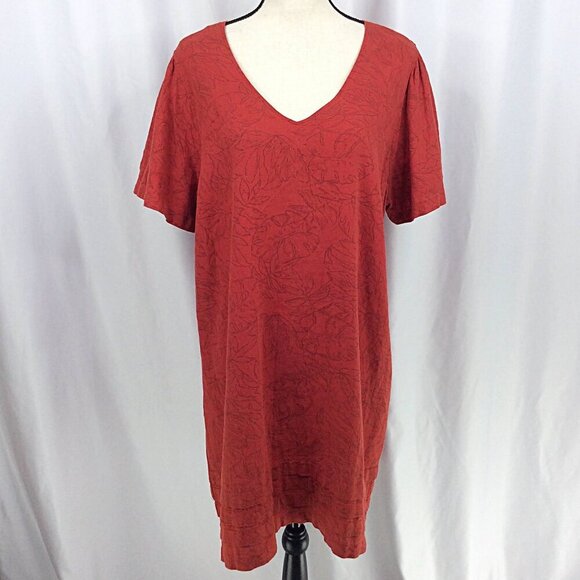 Nicole Miller Original Women’s Shift Dress Size XXL Linen Blend Short Sleeve - Picture 1 of 8